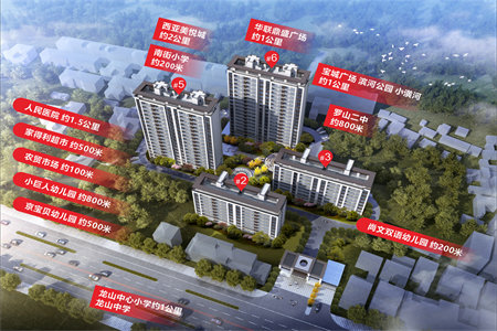 与繁华初中一墙之隔盘龙福邸59万